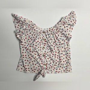 Justice Blouse optional off the shoulder Girls size 8